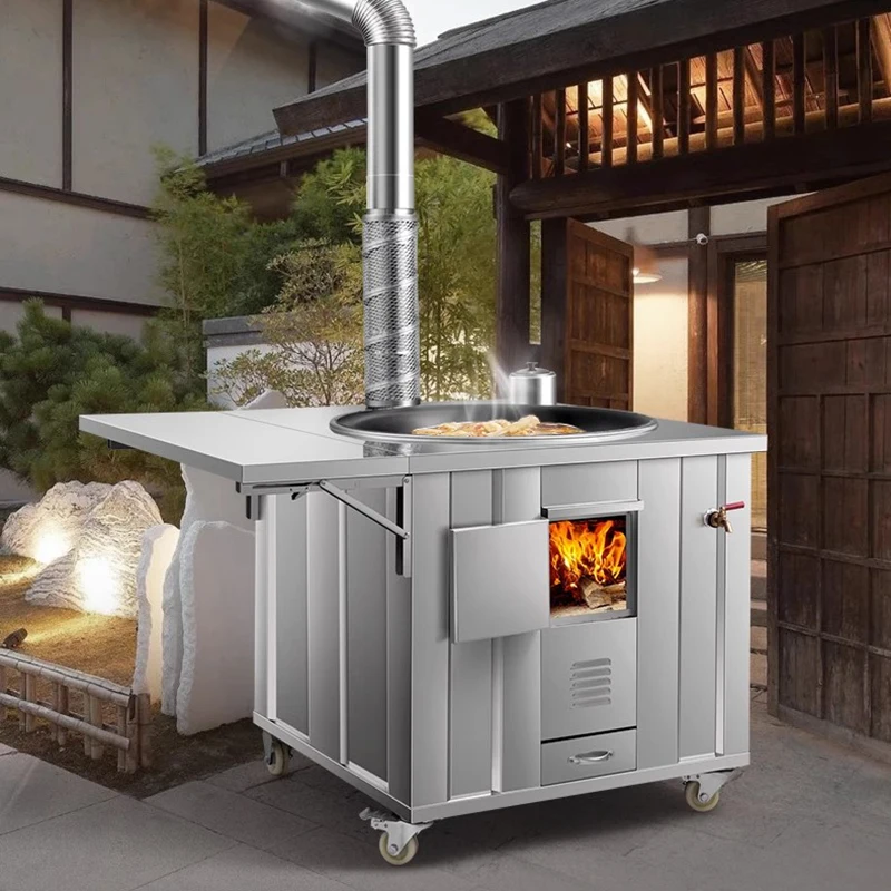 Home Cooking Heater - Estufas de Leña de Acero Inoxidable,