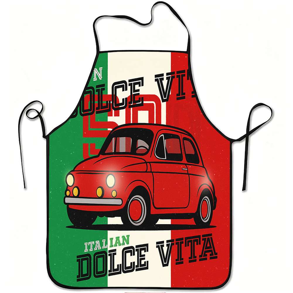 Home Cooking Cafe - 1 delantal divertido con temática italiana,