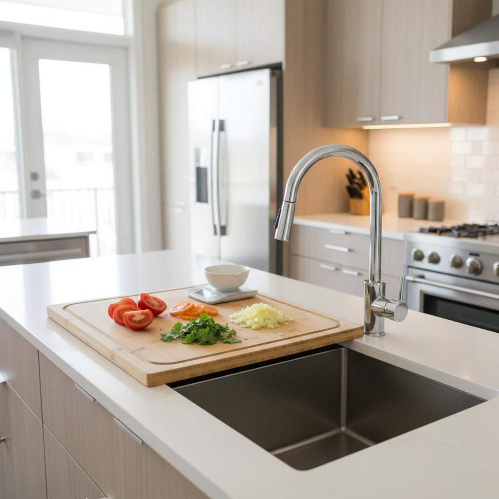 Home Cooking In - Tabla de Cortar Multiusos para Encimera,