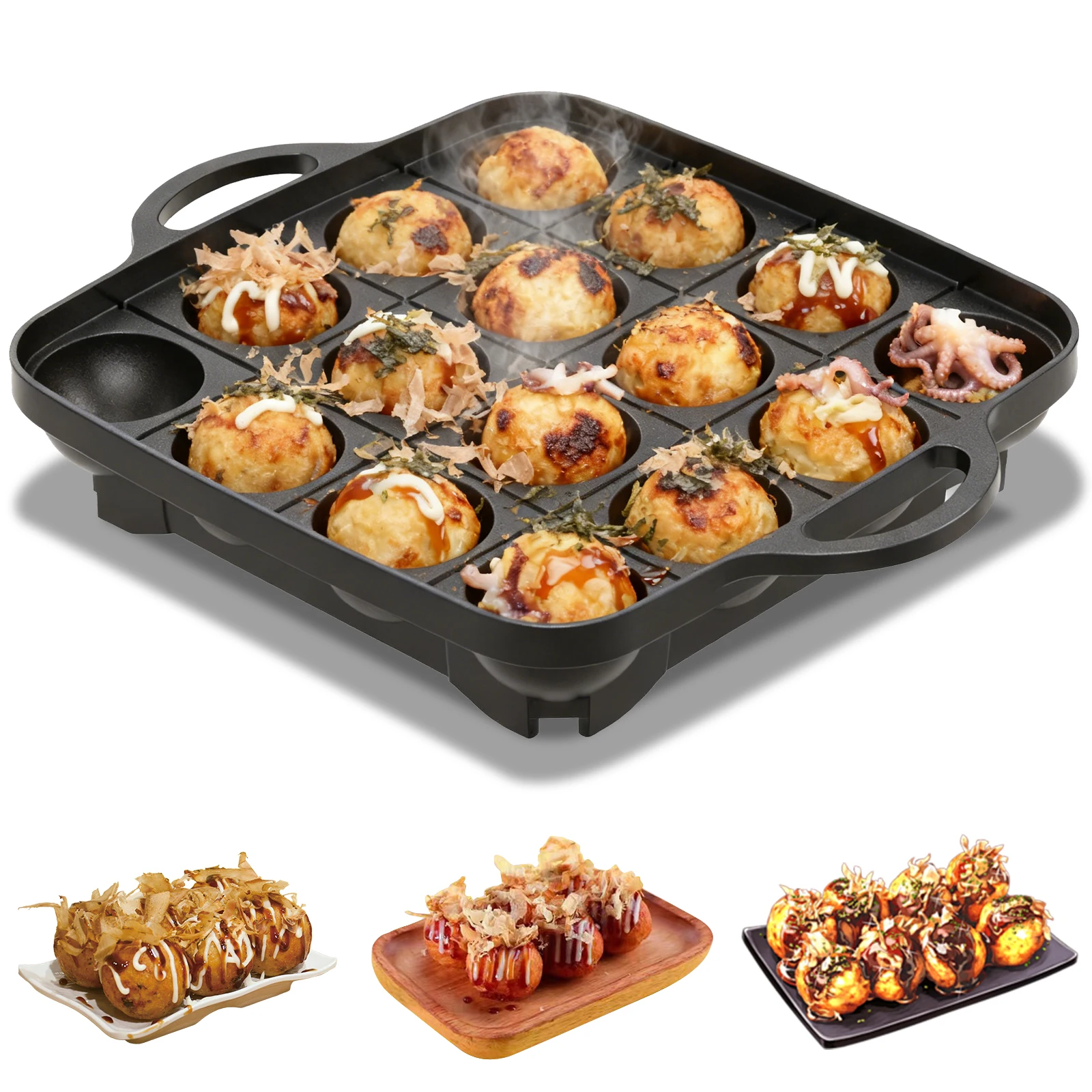 Sartén para Takoyaki de 16 Agu - Takoyaki Pan Cast reseña y precio