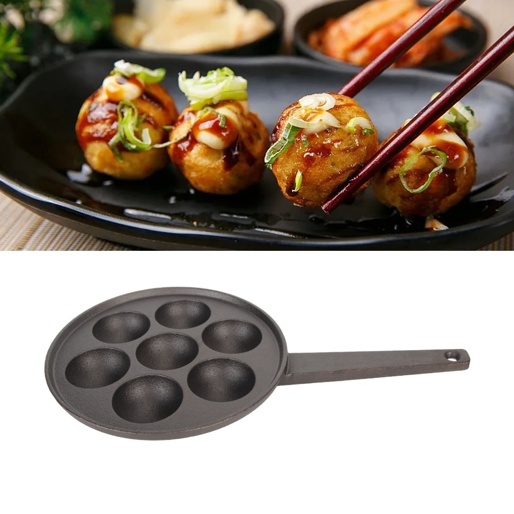 Sartén de hierro fundido para  - Takoyaki Pan Cast reseña y precio