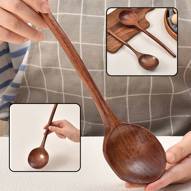 Cuchara de madera de mango lar - Home Cooking Meals reseña y precio