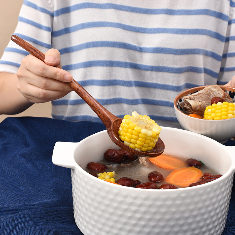 Cuchara de madera de mango lar - Home Cooking Meals reseña y precio