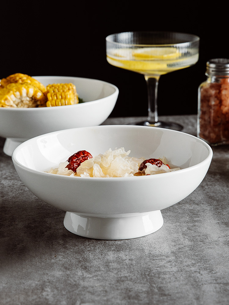 Plato de cerámica blanca pura  - Home Cooking Dishes reseña y precio