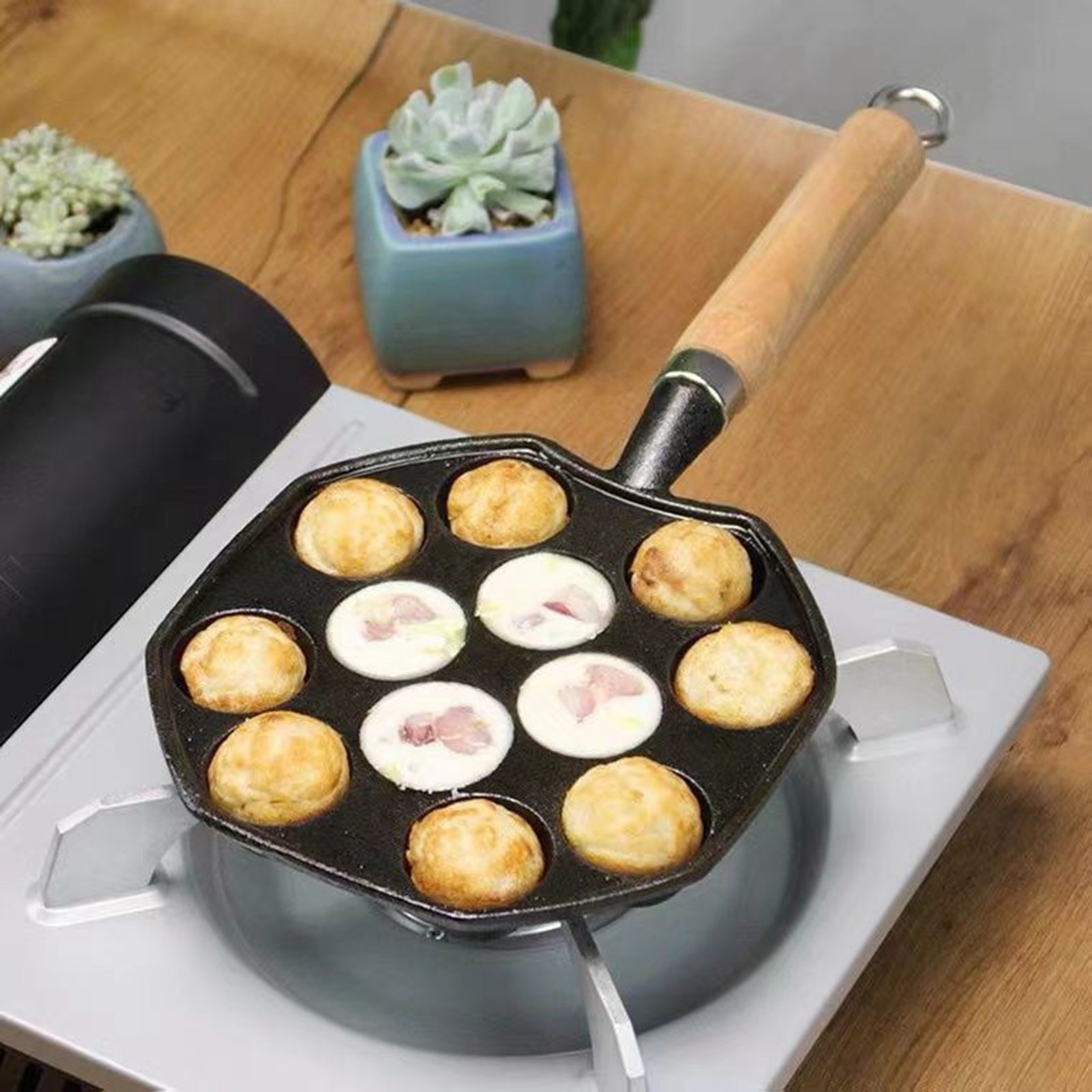 Takoyaki Grill Pan fácil de li - Takoyaki Pan Cast reseña y precio