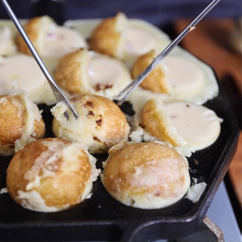Sartén de hierro fundido para  - Takoyaki Pan Cast reseña y precio