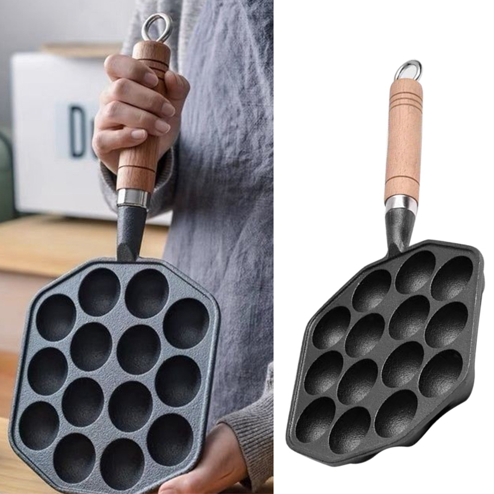 Molde para bolas de carne de p - Takoyaki Pan Cast reseña y precio