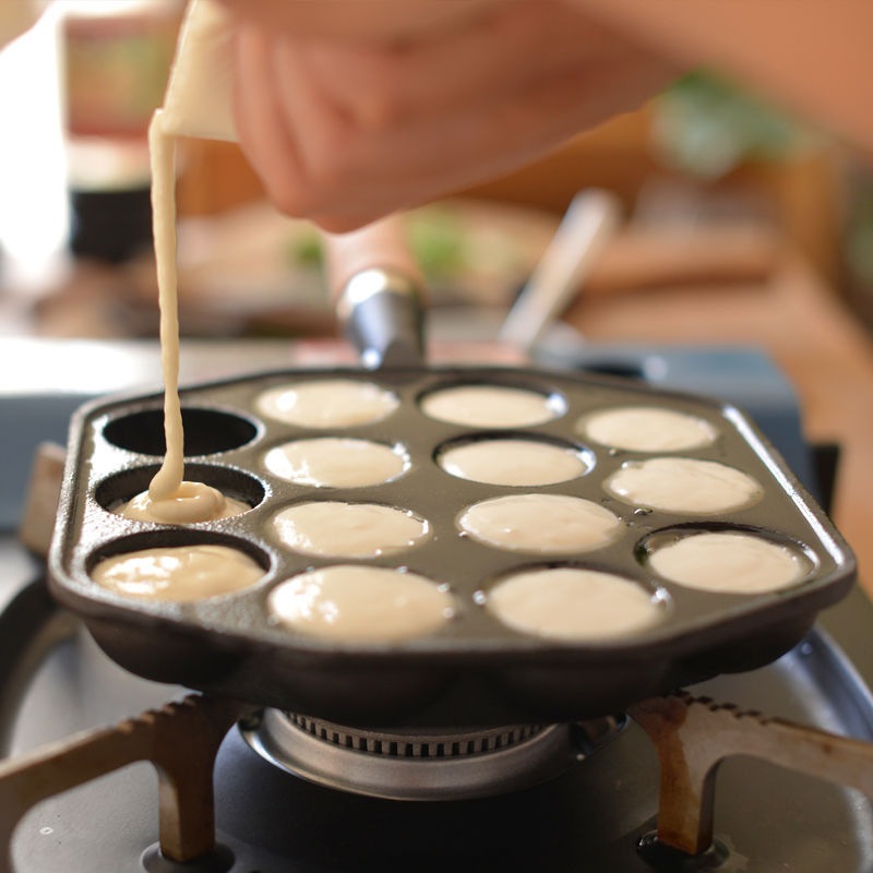 Sartén Takoyaki de 12/14 aguje - Takoyaki Pan Cast reseña y precio