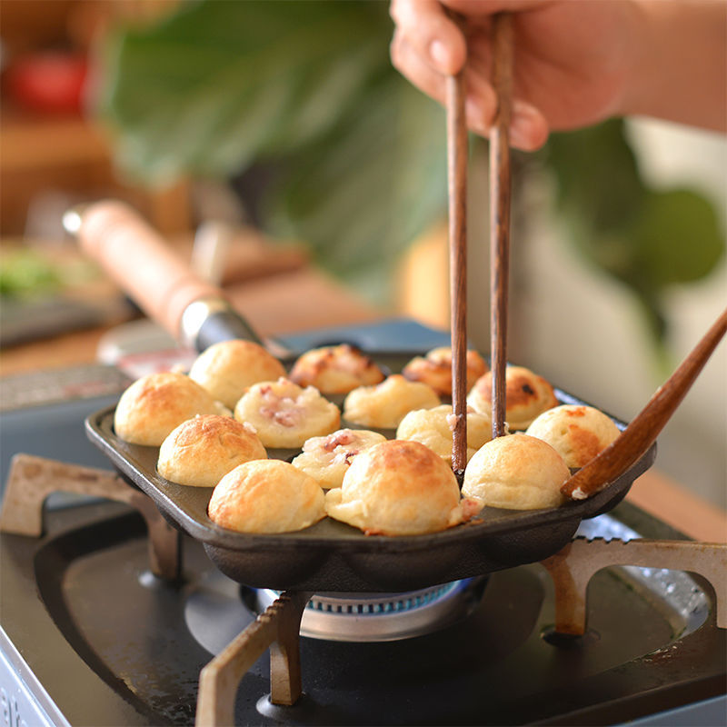 Sartén Takoyaki de 12/14 aguje - Takoyaki Pan Cast reseña y precio